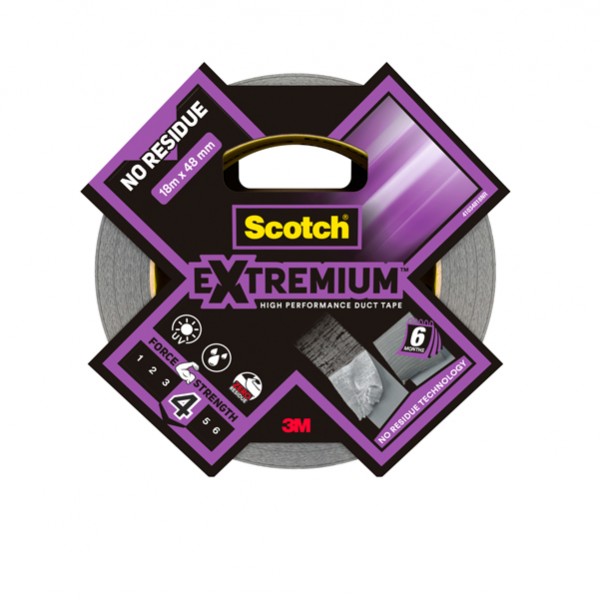 Nastro adesivo Extra resistente No residui - 4,8 cm x 18 m - nero - Scotch Nastro adesivo Extra resistente No residui - 4,8 cm x 18 m - nero - Scotch