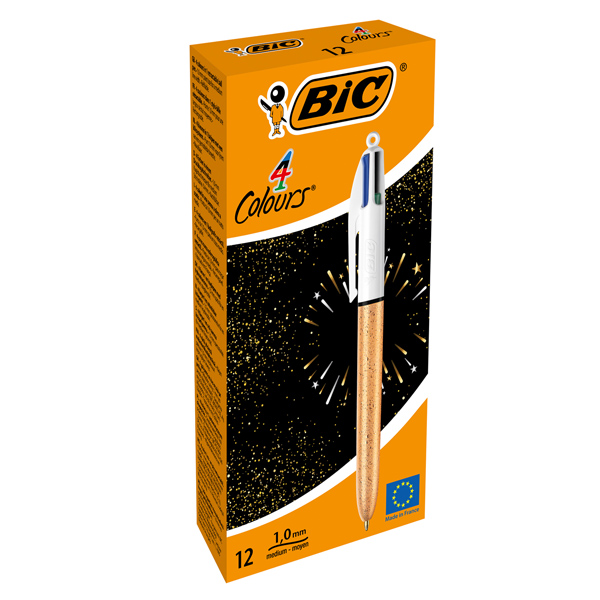 Penna a sfera a scatto 4 colori Party - 1,0 mm - Bic - scatola 12 pezzi Penna a sfera a scatto 4 colori Party - 1,0 mm - Bic - scatola 12 pezzi