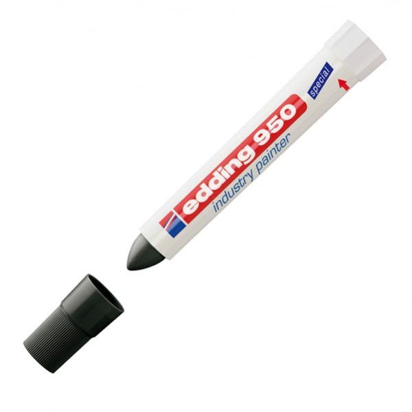 Marcatore a cera 950 - punta tonda - 10 mm - nero - Edding Marcatore a cera 950 - punta tonda - 10 mm - nero - Edding