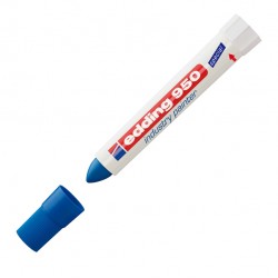 Marcatore a cera 950 - punta tonda - 10 mm - blu - Edding