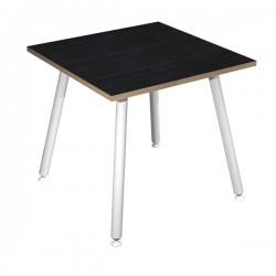 Scrivania Skinny Metal - 80 x 80 x H 74,4 cm - bianco / nero venato