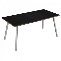 Scrivania Skinny Metal - 120 x 80 x H 74,4 cm - bianco / nero venato