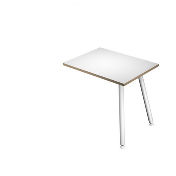 Allungo DX/SX per scrivanie Skinny Metal - 60 x 80 x H 74,4 cm - bianco