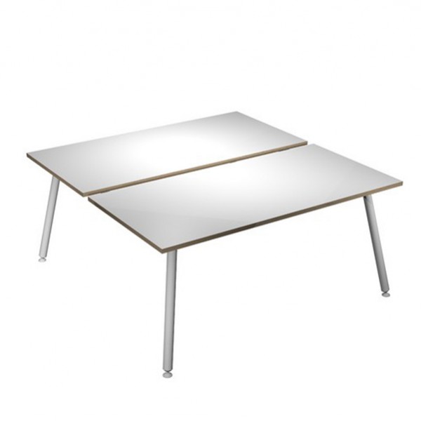 Scrivania Skinny Metal a 2 postazioni contrapp. - 140 x 166 cm - bianco Scrivania Skinny Metal a 2 postazioni contrapp. - 140 x 166 cm - bianco