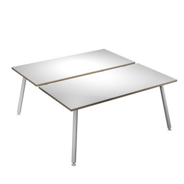 Scrivania Skinny Metal a 2 postazioni contrapp. - 160 x 166 cm - bianco Scrivania Skinny Metal a 2 postazioni contrapp. - 160 x 166 cm - bianco