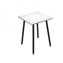 Tavolo alto Skinny Metal - 80 x 80 x 105 cm - nero/bianco