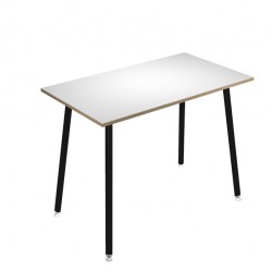 Tavolo alto Skinny Metal - 140 x 80 x 105 cm - nero/bianco