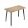 Tavolo alto Skinny Metal - 180 x 80 x 105 cm - nero/rovere