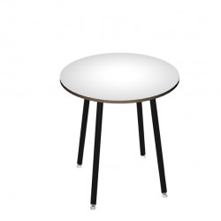Tavolo alto tondo -  diametro 100 - H 105 cm - nero/bianco
