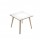Scrivania Woody - 80 x 80 x H 74,4 cm - rovere / bianco