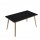 Scrivania Woody - 140 x 80 x H 74,4 cm - rovere / nero venato