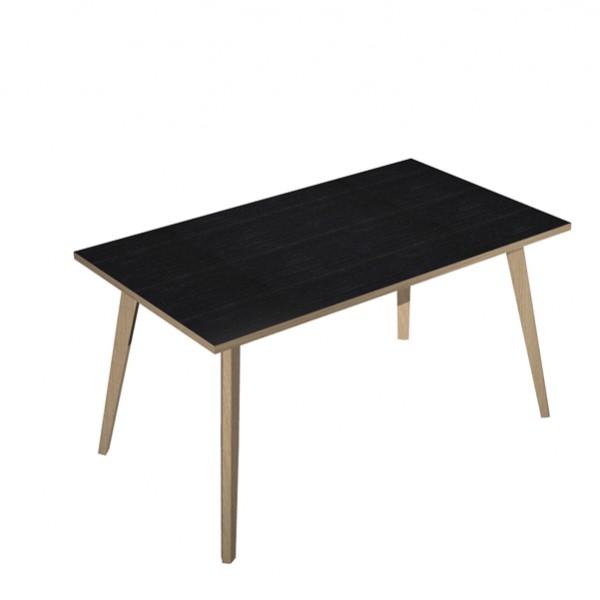 Scrivania Woody - 140 x 80 x H 74,4 cm - rovere / nero venato Scrivania Woody - 140 x 80 x H 74,4 cm - rovere / nero venato