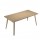 Scrivania Woody - 160 x 80 x H 74,4 cm - rovere / rovere