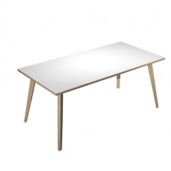 Scrivania Woody - 180 x 80 x H 74,4 cm - rovere / bianco