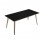 Scrivania Woody - 180 x 80 x H 74,4 cm - rovere / nero venato