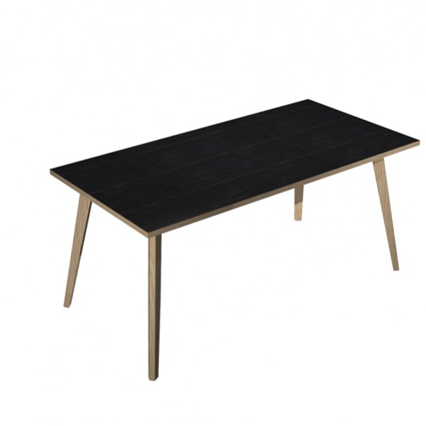 Scrivania Woody - 180 x 80 x H 74,4 cm - rovere / nero venato Scrivania Woody - 180 x 80 x H 74,4 cm - rovere / nero venato