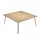 Scrivania Woody a 2 postazioni contrap. - 120 x 166 cm - rovere