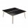 Scrivania Woody a 2 postazioni contrap. - 120 x 166 cm - rovere / nero venato
