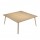 Scrivania Woody a 2 postazioni contrap. - 140 x 166 cm - rovere