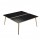 Scrivania Woody a 2 postazioni contrap. - 140 x 166 cm - rovere / nero venato