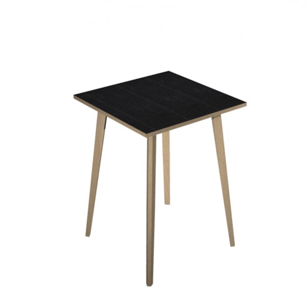 Tavolo alto Woody - 80 x 80 x 105 cm - rovere/nero venato Tavolo alto Woody - 80 x 80 x 105 cm - rovere/nero venato
