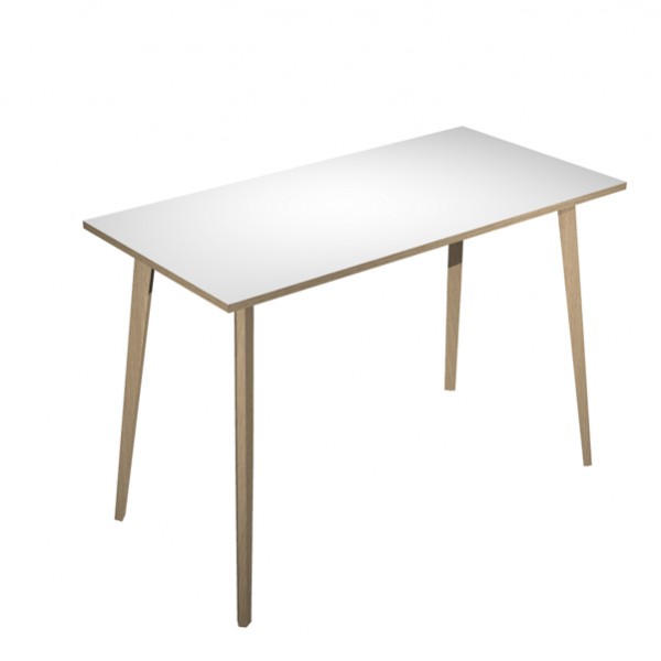 Tavolo alto Woody - 160 x 80 x 105 cm - rovere/bianco