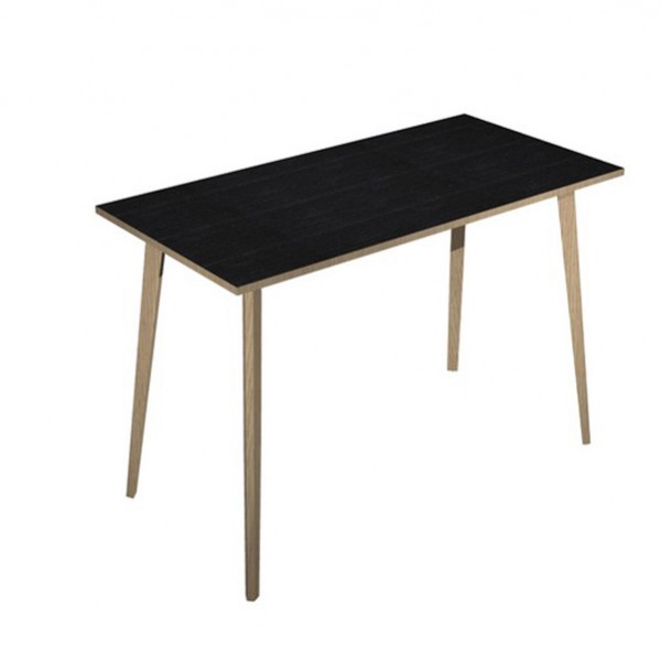 Tavolo alto Woody - 160 x 80 x 105 cm - rovere/nero venato