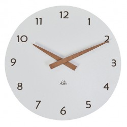 Orologio da parete HorMilena - diametro 30 cm - bianco/legno - Alba