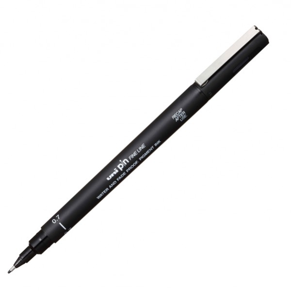 Pin fineliner - punta 0,7 mm - nero - Uni Mitsubishi Pin fineliner - punta 0,7 mm - nero - Uni Mitsubishi