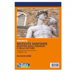 Blocco ricevute sanitarie numerate - 100/2 copie autoricalcanti - 21,5x14,8cm - DU1653C1000 - Data Ufficio