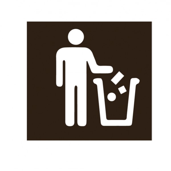 Etichetta adesiva raccolta differenziata - con icona 