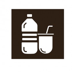 Etichetta adesiva raccolta differenziata - con icona 