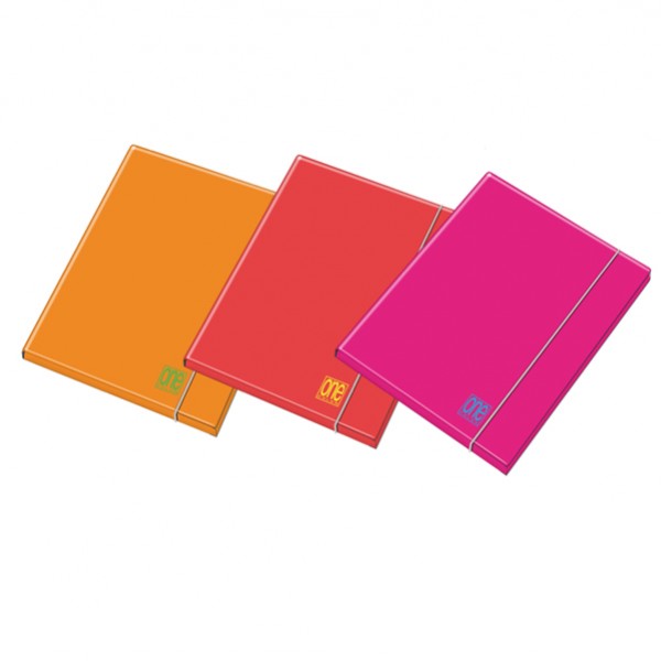 Cartella 3 lembi con elastico One Color - A4 - dorso 1 cm - colori assortiti fluo - Blasetti Cartella 3 lembi con elastico One Color - A4 - dorso 1 cm - colori assortiti fluo - Blasetti