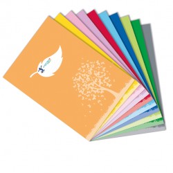 Coprimaxi Green - 21 x 30 cm - carta - 120gr  - c/tasche - azzurro - Colorosa