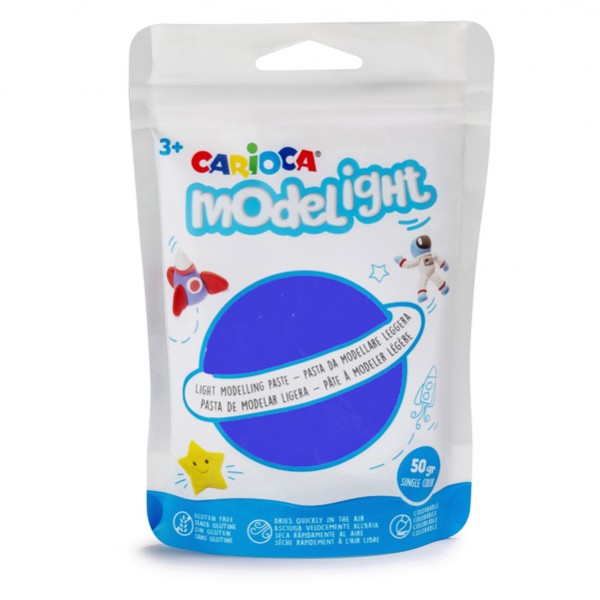 Pasta Model Light - 50 gr - blu - Carioca Pasta Model Light - 50 gr - blu - Carioca