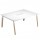 Tavolo riunione Woody - 160 x 120 x 72,5 cm - piano bianco