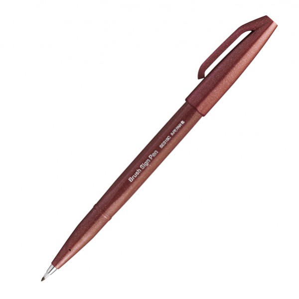 Pennarello Brush Sign Pen - marrone - Pentel Pennarello Brush Sign Pen - marrone - Pentel