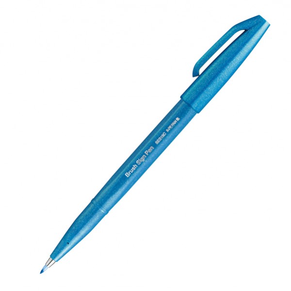 Pennarello Brush Sign Pen - azzurro - Pentel Pennarello Brush Sign Pen - azzurro - Pentel