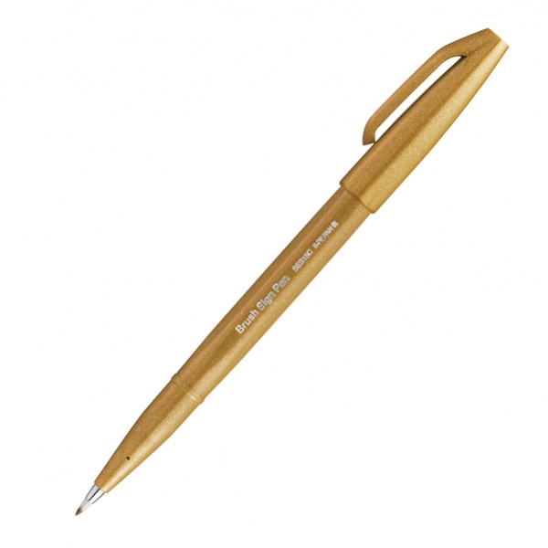 Pennarello Brush Sign Pen - ocra - Pentel Pennarello Brush Sign Pen - ocra - Pentel