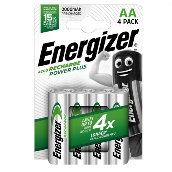 Pila stilo AA - 1,2V - Power Plus - ricaricabili - Energizer - blister 4 pezzi Pila stilo AA - 1,2V - Power Plus - ricaricabili - Energizer - blister 4 pezzi