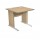 Scrivania Operativa Agorà Basic - fianchi a L melaminico - 80 x 80 x H 73 cm - rovere