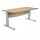 Scrivania Operativa Agorà Basic - fianchi a L metallo - 180 x 80 x L 73 cm - rovere