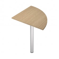 Angolare 90° Agorà Basic - gamba + supporto - per scrivanie - 80 x 80 cm - rovere