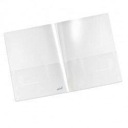 Cartella con doppia tasca Plastidea - A4 - PP - trasparente - Iternet - conf. 5 pezzi