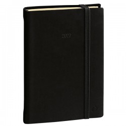 Agenda giornaliera Daily Pocket Prestige Silk 2027 - 8,5 x 13 cm - nero - Quo Vadis