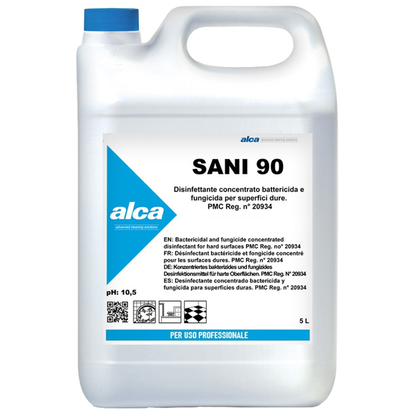 Disinfettante concentrato Sani 90 - battericida - fungicida - 5 L - Alca Disinfettante concentrato Sani 90 - battericida - fungicida - 5 L - Alca