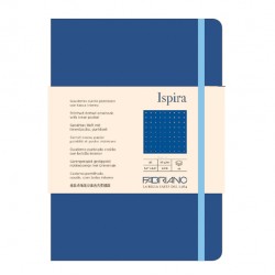 Taccuino Ispira - con elastico - copertina flessibile - A5 - 96 fogli - puntinato - blu royal - Fabriano