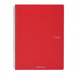 Maxiquaderno Ecoqua original - A4 - 90gr - 1 rigo - 70 fogli - lampone - spiralato - Fabriano