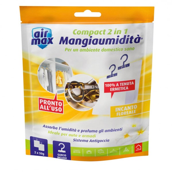 Mangiaumidità appendibile compact 2 in1 - incanto floreale - 50 gr - Air Max Mangiaumidità appendibile compact 2 in1 - incanto floreale - 50 gr - Air Max