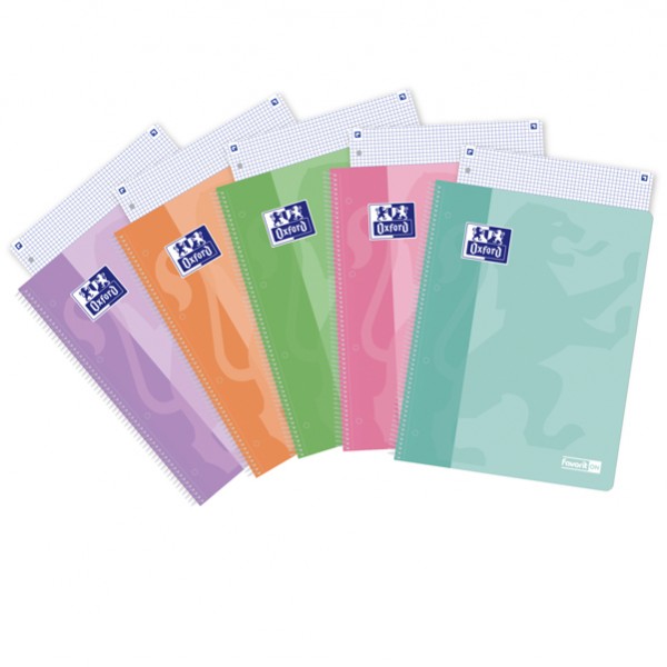 Maxiquaderno PastelOn - spiralato - A4 - rigo - 90 gr - 120 fogli - colori assortiti - Oxford Maxiquaderno PastelOn - spiralato - A4 - rigo - 90 gr - 120 fogli - colori assortiti - Oxford